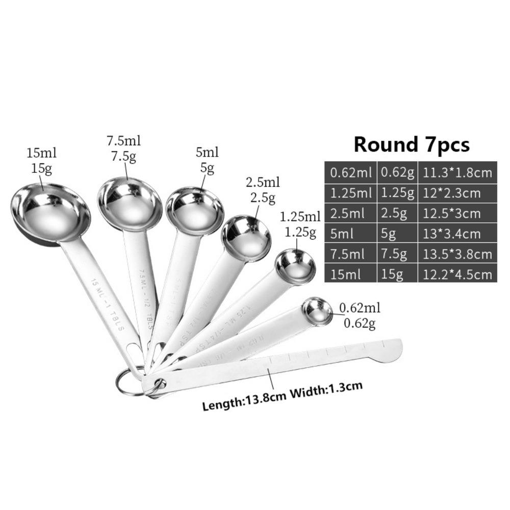 Food Grade Measuring Spoon Set with Scale Measuring Ruler Coffee Measuring Spoon Multipurpose Stackable Kitchen Measuring Cup