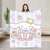 Одеяла Cinnamoroll Мультяшные Фланелевые Потрясающие Дышащие Пледы для Кровати Дивана Декора