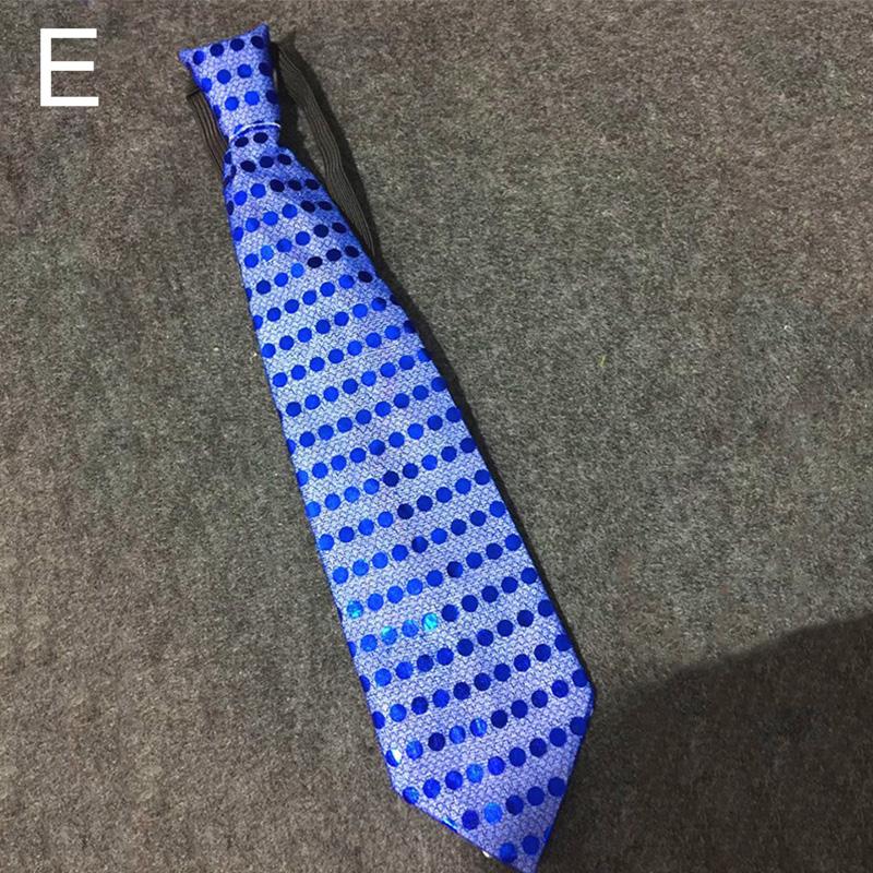 LED Colorful Glitter Sequin Tie Unisex Bow Tie For Bar Night Party Tie Props Tie Wedding Birthday Gift Clothing Accessories JoomZL