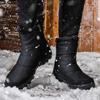 Модные мужские ботинки 2024 года, плюшевые ботинки на молнии, зимние теплые хлопковые ботинки для мужчин, резиновая подошва, нескользящая походная обувь