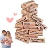 Игра «Башня из 48 блоков», игры для пар, забавные блоки для пар, испанская, французская, немецкая, итальянская игра-сборка деревянных блоков ко Дню святого Валентина для взрослых