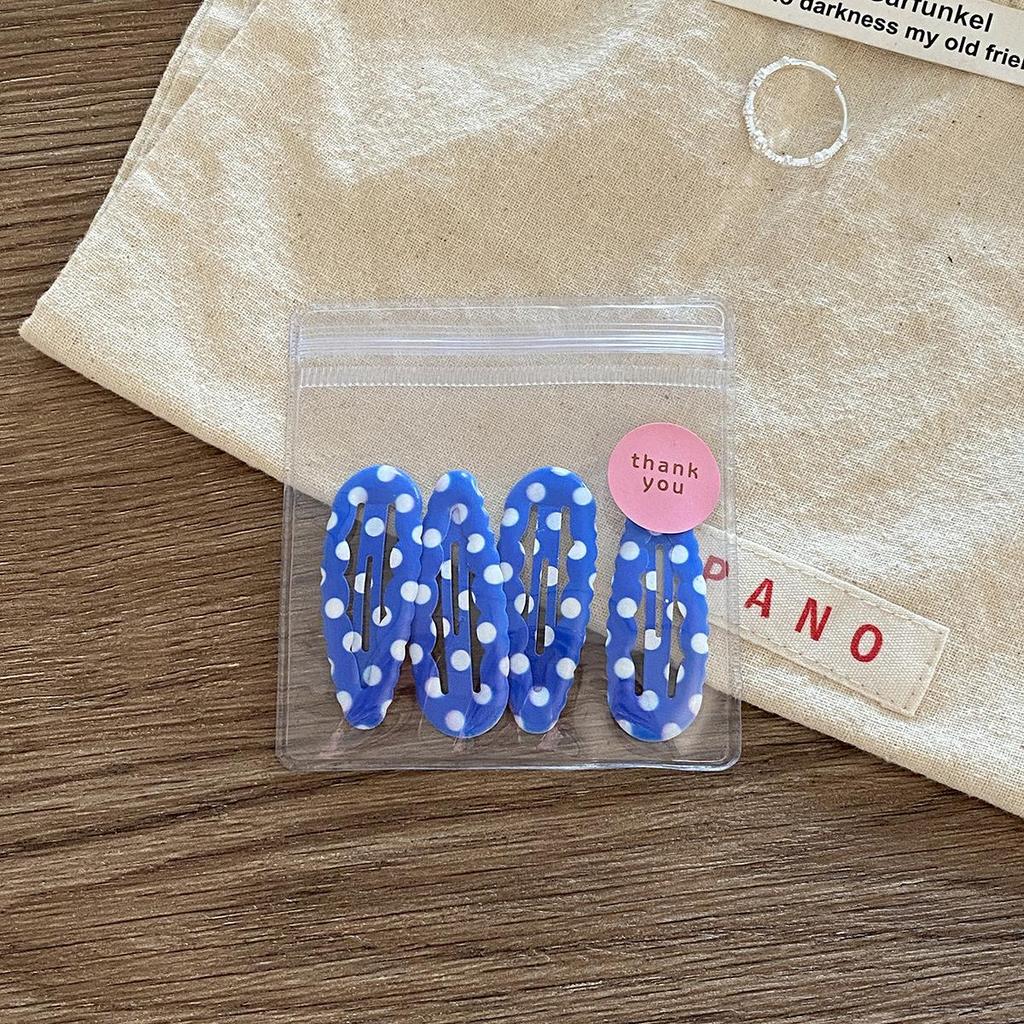 4 шт./пакет Милый Клетчатый Зажим-капля воды BB Колледж Стиль Молодые Студентки Женщины Девушки Зажим для секущихся волос Челка Заколка