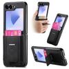 Чехол-подставка из ретро-кожи для Samsung Galaxy Z Flip7 FE 5G/Z Flip6 5G с держателем для карт
