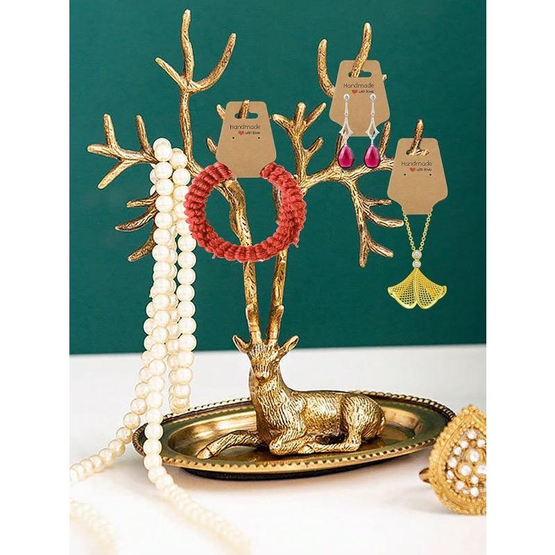 100 шт.-Карточки для демонстрации браслетов и серег, Самоклеящиеся карточки для серег ручной работы, Подходят для ожерелий, браслетов, брелоков, серег, резинок для волос