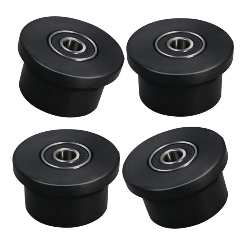 4Pcs Roller Wheels Replacement Round Type Fiiting Bearings For Fitness Equipment And Sliding Door Applications