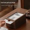 High-End Walnut Color Tissue Box - Chinese Style Minimalist Design for Desktop, Coffee Table, Living Room, Bedroom, or Office