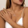 Sterling Silver Heart Necklace for Women White Gold Plated Heart Pendant Necklace Jewelry
