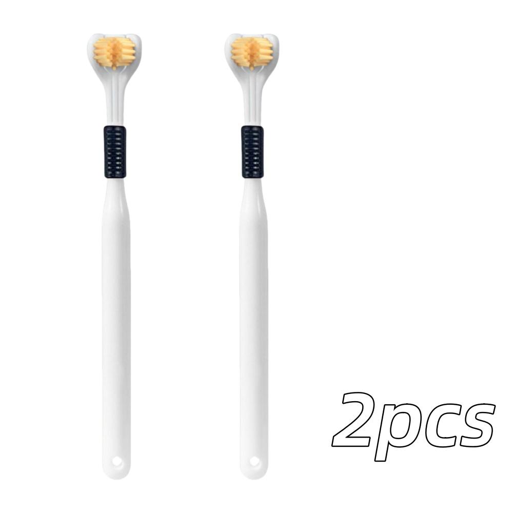 4 шт. мягкая щетина 3-сторонняя зубная щетка бережная очистка взрослых зубов щетка для полного ухода за деснами аутизм сенсорный дизайн инструмент для здоровья полости рта