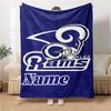 Custom Name Rams Helmet Print blanket for Couch & Bed, Plush Cozy Fuzzy Blanket Super Soft & Warm Blankets for Fall and Winter. 0908456