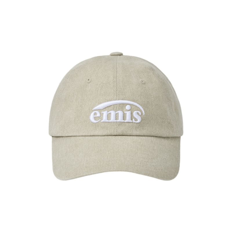 EMIS NEW LOGO PIGMENT BALL CAP-BEIGE