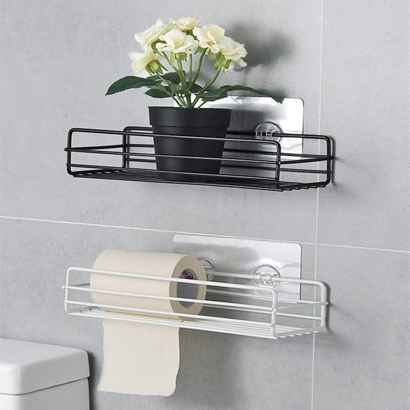 Wall-Mounted Punch-Free Bathroom Triangle Storage Rack