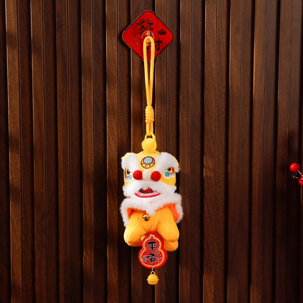 Bell Lion Dance Pendant Fortune Character Chinese New Year Gift 2026 Spring Festival