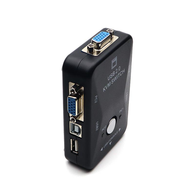 2-Port USB VGA KVM Switch: 2-In 1-Out Multi-Port Switcher for Computers