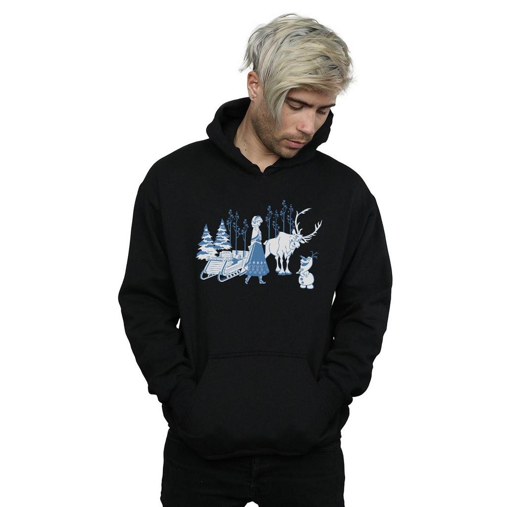 Disney Мужская толстовка с капюшоном Frozen Anna Sven And Olaf