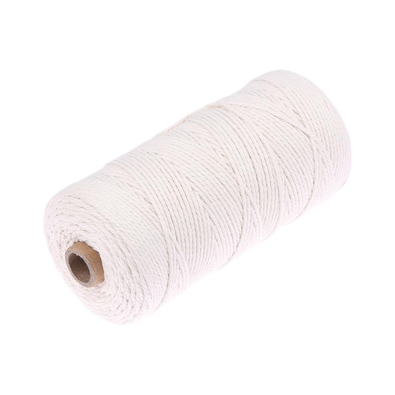 2 мм * 200 м хлопковая веревка белая хлопковая веревка белая отбеленная упаковка витая веревка может быть окрашена гобеленовая веревка своими руками