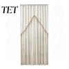 French Style Lace Door Drapes Sheer Floral Curtain with Beads, Embroidered Gauze Room Bedroom Partition Curtains Divider, Rod Pocket Doorway