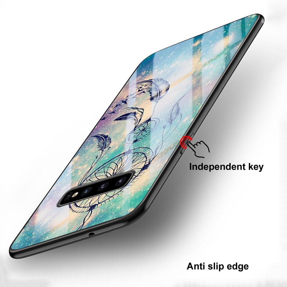 Чехол из закаленного стекла «Ловец снов» для Samsung Galaxy S21 S20 Fe Ultra Plus S10e S10 S9 A52 A71 A52s 5g Note 20 10 Lite 9