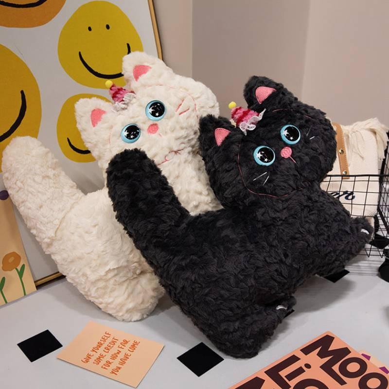 Cute Cat Cookie Plush Soft Bodied Cat Doll Ideal Hugging Pillow Birthday Gift