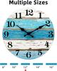 12 Inch Silent Wall Clock Blue Ocean Style Decorative Battery Operated for Living Room Kitchen Bedroom 03