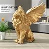 Nordic Luxury Lion Handicraft Resin Adornments Hotel Store Lobby Figurines Crafts Home Livingroom Tabletop Sculpture Decoration
