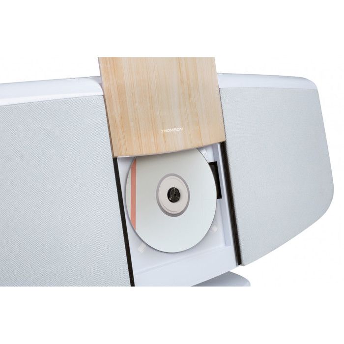 Micro-chaîne stéréo thomson mic401bt - lecteur cd, bluetooth, radio fm, réveil, aux-in, port usb, télécommande