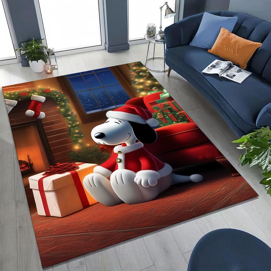 3D Милый Пес Снупи Искусство Арахиса Мультяшное Искусство Ковер для Спальни Гостиной Дивана Дома Декор Придверный Коврик, Большой Детский Нескользящий Коврик для Пола