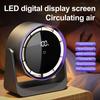 Yousheng Mini Electric Desktop Fan LED Digital Display 5 Speed Adjustable Quiet Home Office Travel USB Rechargeable Portable Personal Summer Cooling