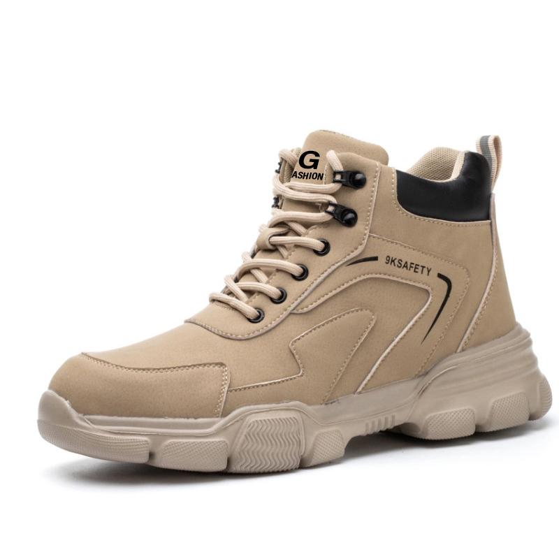 Men Boots Winter Work Safety Boots Anti-smash Anti-stab Working Shoes Steel Toe Ankle Boots Plus Size 48 Men Safety Shoes Winter