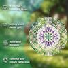 Green Mandala Christmas Ornament Metal Wind Chime Hanging Sculpture for Seasonal Winter Garden Decor Durable Outdoor Wind Chimes Battery Free