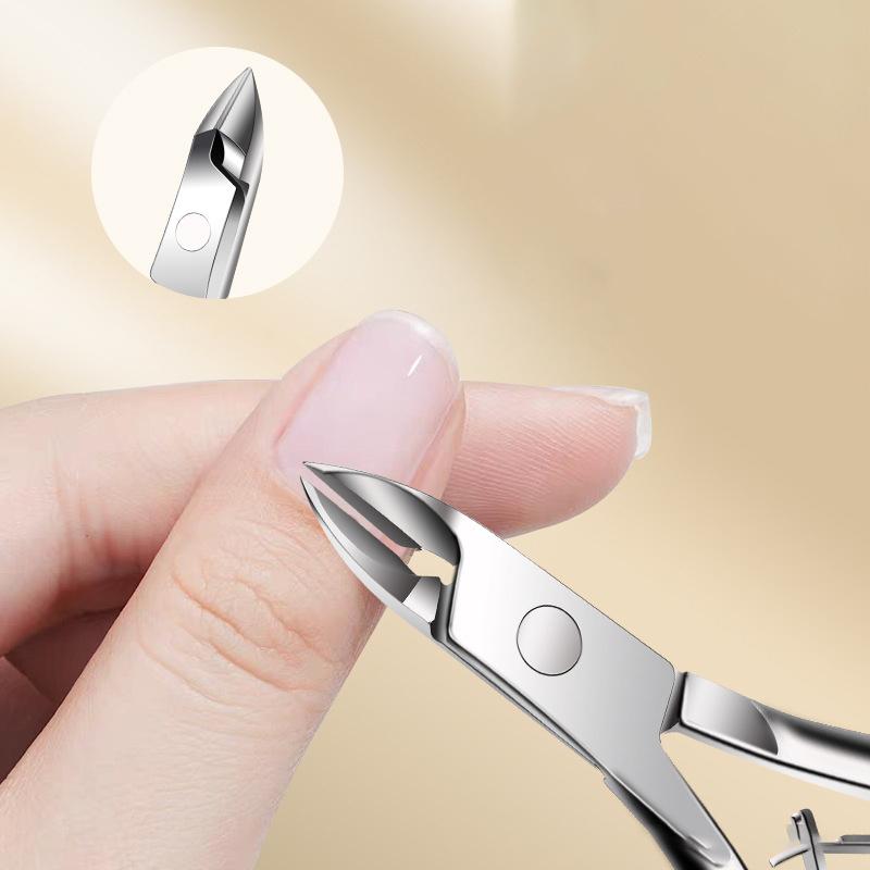 Stainless Steel Nail Cuticle Nipper 2in1 Dead Skin Scissors Sharp Manicure Beauty Tool for Salon and Home