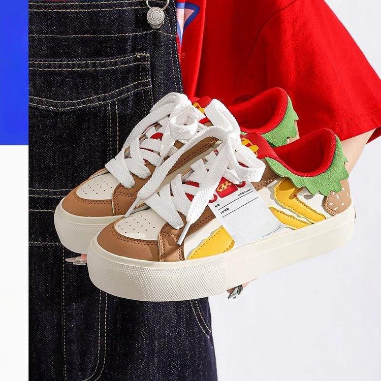 Нишевый дизайн туфли-хлебцы женские осенние новые универсальные высококлассные оригинальные кеды для скейтборда милые дышащие туфли на платформе