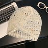 Thin hollow breathable bag head hat women's spring and summer retro fashion stacking hat versatile face small cold hat tide