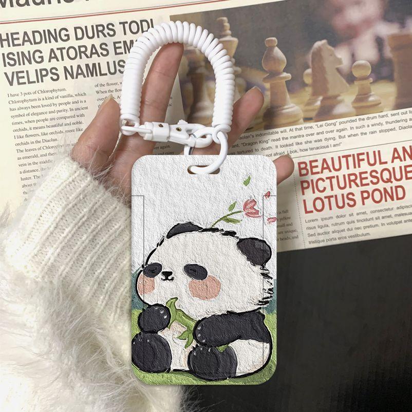 Чехол с мультяшным принтом, идентификационная бирка, чехол для рабочей карты с эластичным ремешком на запястье, держатель для бейджа, чехол для деловой карты доступа