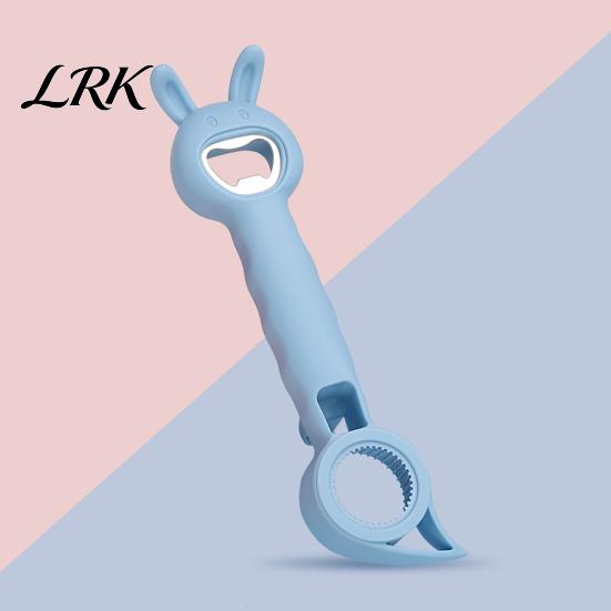 Портативная открывалка для консервов для кемпинга, Открывалка для бутылок в форме кролика, Многофункциональная ручная открывалка 4 в 1, Удобная ручка для захвата, Кухонный гаджет