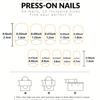 24 шт. Французские белые кончики Средние квадратные накладные ногти Декор в виде сердечек Нейл-арт для мамы, женщины, подарок