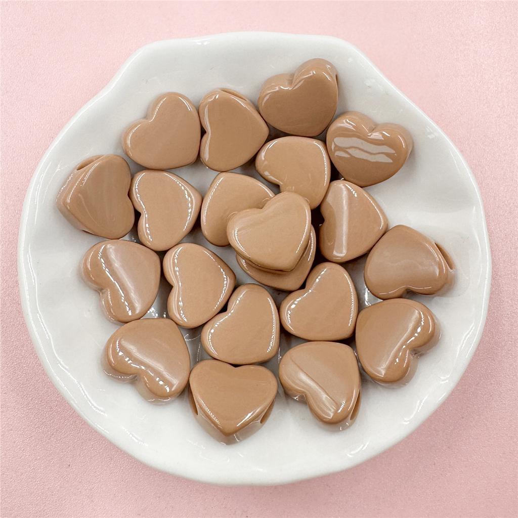 20 шт. 11,7*13,5 мм акриловые макароны цвета сердца свободные бусины DIY материалы для подвесок аксессуары для изготовления ювелирных изделий
