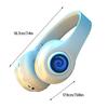 Active Noise Cancelling Wireless Bluetooth Headphone with RGB Light and Mic To Wear Surround Stereo Sound Super Long Battery Life Foldable Lightweight