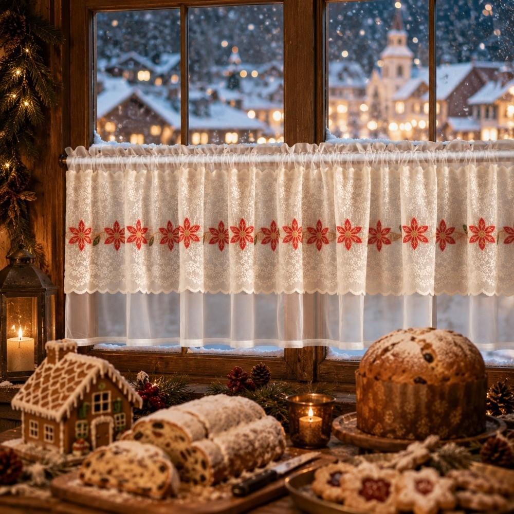 Lace Trim Cafe Curtains Sheer Voile Window Drapes Half Curtains Embroidered Curtains Restaurant