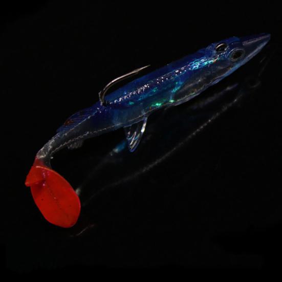 MUQZI Легкая рыболовная приманка с имитацией рыбы в синем и красном цвете