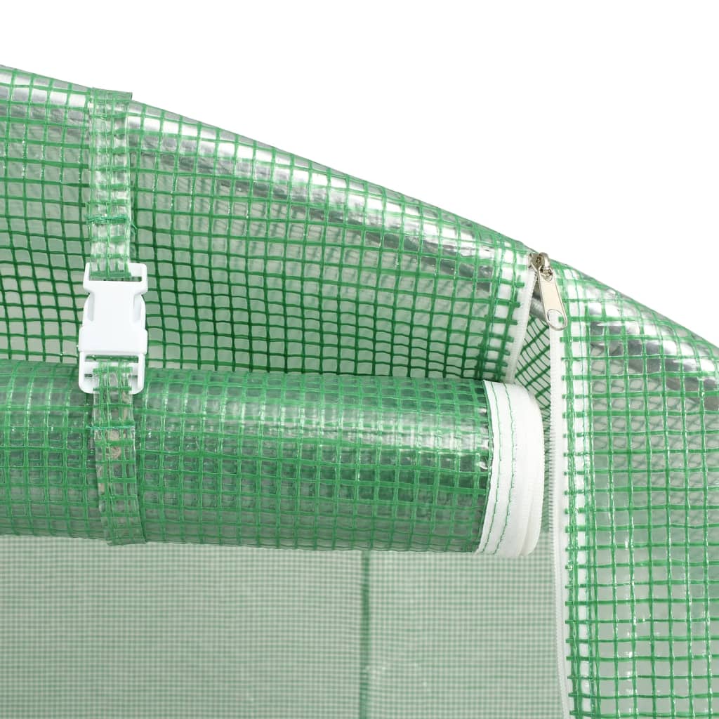 Green Steel Frame Greenhouse 36 m² 6 x 6 x 2.85 m