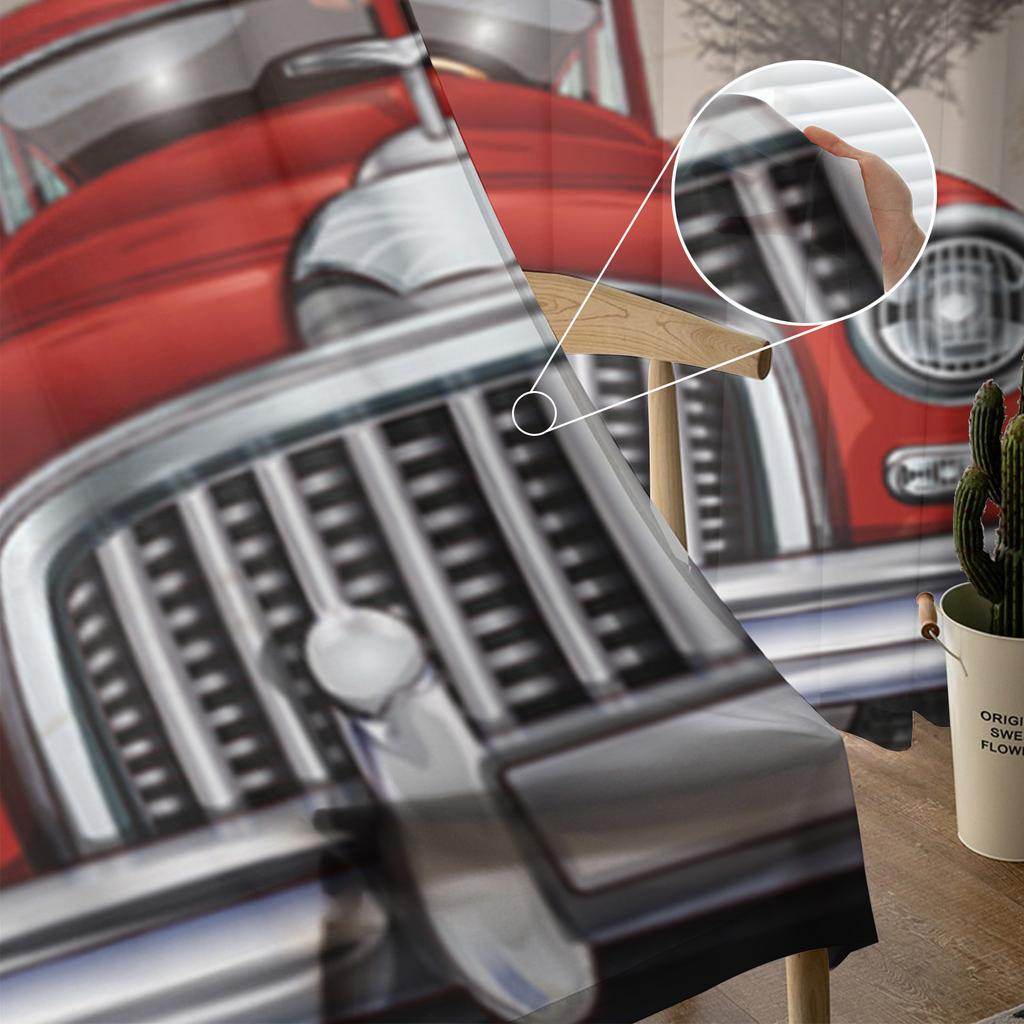 Парижское здание уличный фонарь красный грузовик прозрачные шторы для гостиной спальни тюлевые шторы кухонные оконные шторы панели