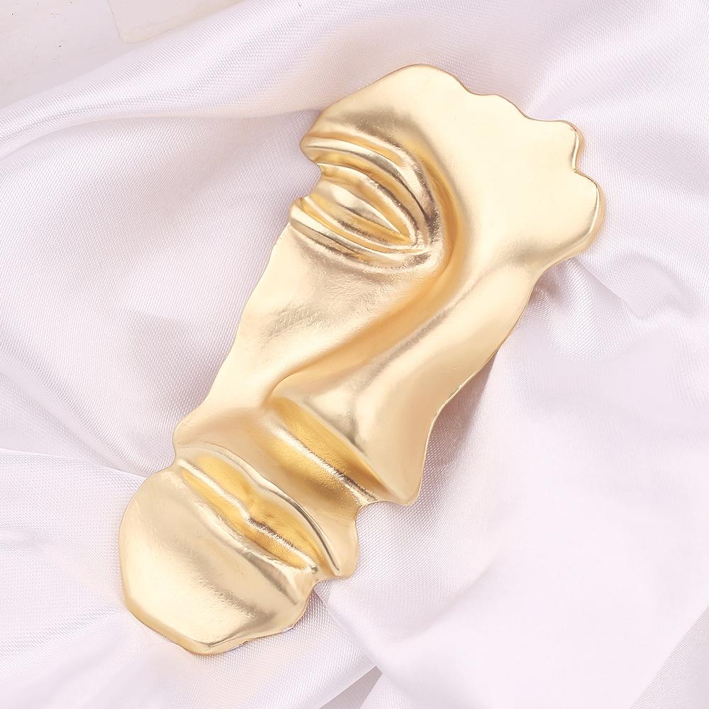 Half-Face Brooch Metal Badge Costume Accessory