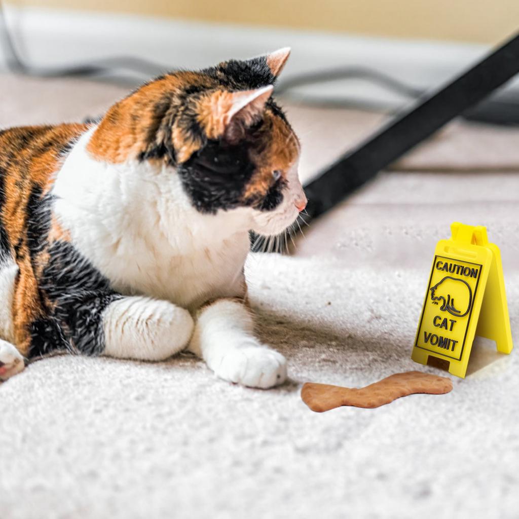 Cat Vomit Sign,Cat Sign Decoration,Cat Decor Funny Gag Gifts,Funny Cat Signs Decor,Best Cat Gifts For Cat Lovers And Cat Decorations