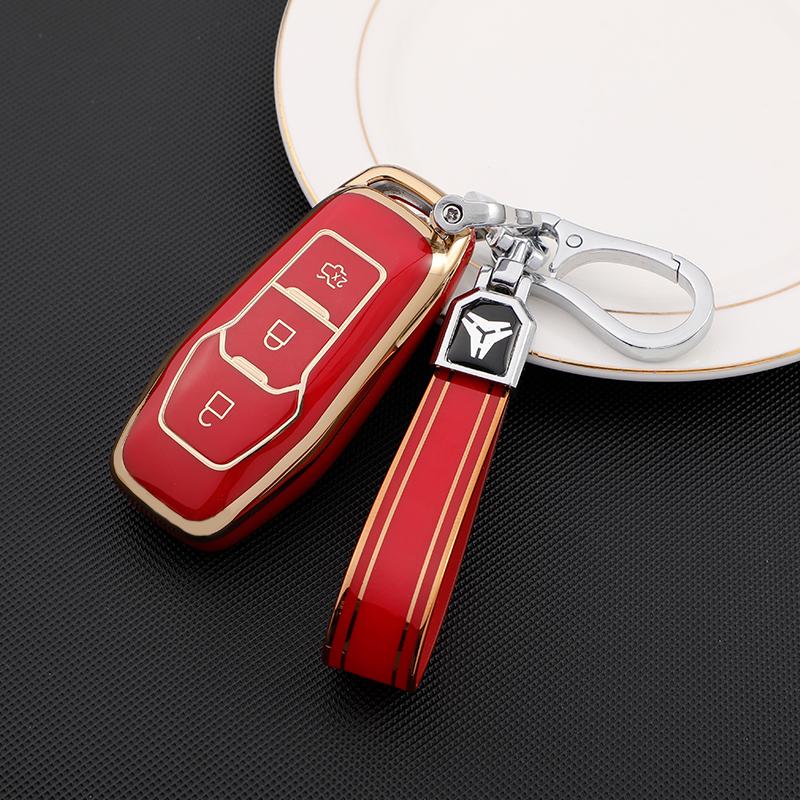 Soft TPU Car Remote Key Case Cover Holder For Ford Focus 3 4 ST Mondeo 5 MK5 Mustang F-150 Explorer Edge Fiesta Kuga MK3 4 Keychain Accessories