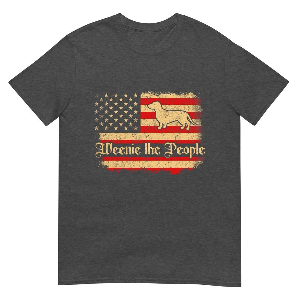 Weenie The People 4th Of July American Usa Flag Dachshund TShirt