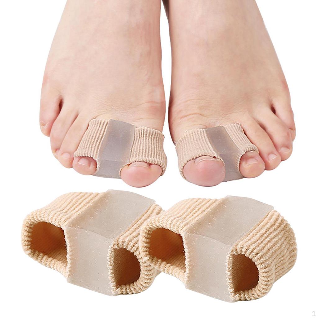 2 Count Toe Separator Gel for Separating Overlapping Toes Lightweight Sleeves Bandage