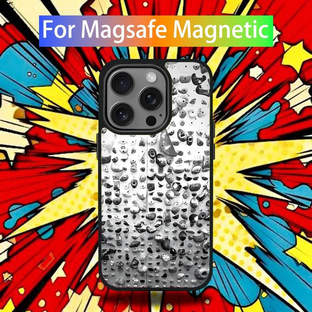 Rock Climbing Wall Phone Case For iPhone 17,16,15,14,13,12,11 Pro,Max,Plus,Mini,Air,E Magnetic Magsafe Cover