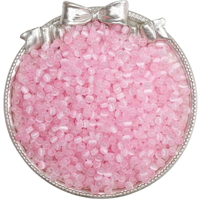 Стеклянные бусины-рис 4 мм с эффектом кошачьего глаза, разных цветов для изготовления украшений своими руками