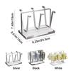 Противоскользящее дно Подставка для стеклянных чашек Сушилка для чашек из нержавеющей стали Полка для хранения чайных чашек Кухня