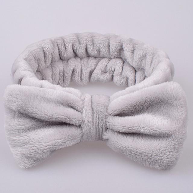 Банты для волос, повязки на голову для женщин, однотонная повязка на голову из кораллового флиса, эластичная повязка на голову с бантом, аксессуары для девочек, милый мягкий тюрбан, повязка